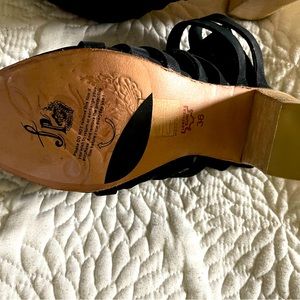 Free People black, suede mules, size 6